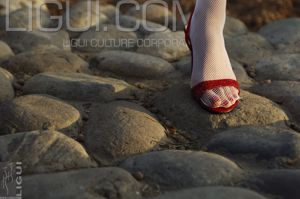 [丽 柜 LiGui] Modelo Helen "La primavera está aquí" Imagen de la foto del pie de seda