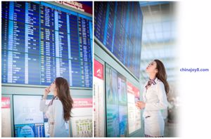 Liu Siqi "Beautiful Stewardess@香港国际机场外拍"