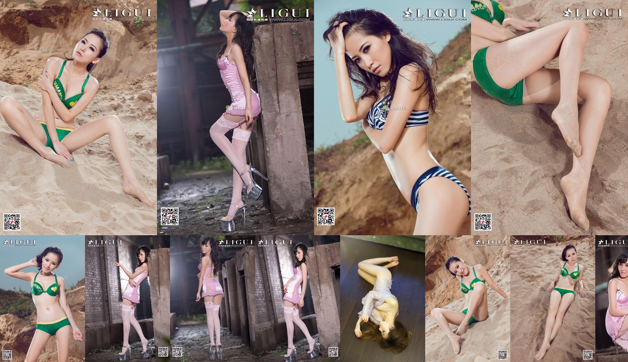 Model nogi Zhao Wenqing „Beach Silk Feet” [Ligui Ligui] No.56dc64 Strona 5
