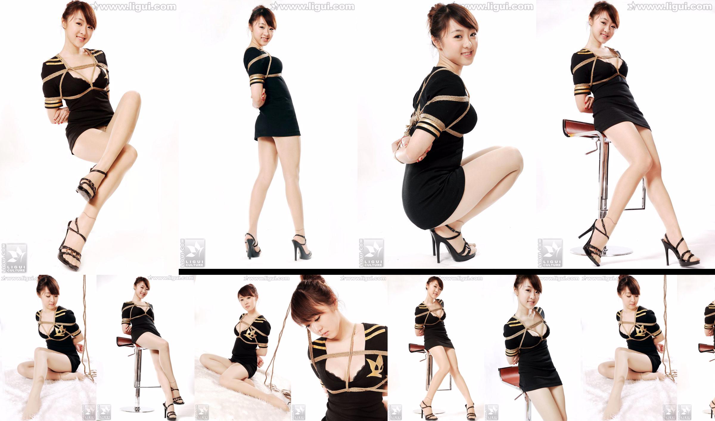Model Tian Peipei "Aesthetic and Sweet Bundled Temptation" [丽 柜 美 ​​束 LiGui] Gambar foto kaki dan kaki giok yang indah No.0af434 Halaman 4
