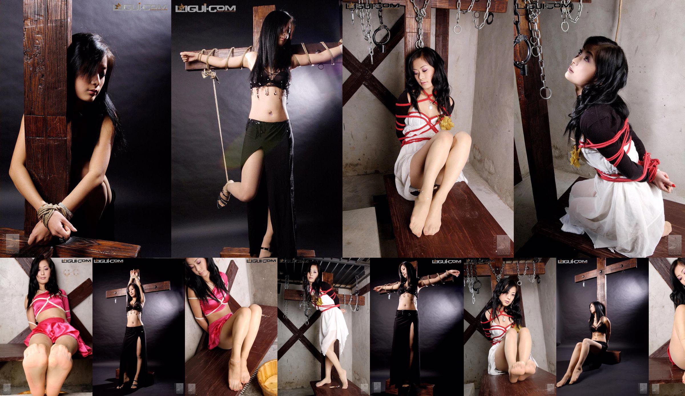 [丽柜美束LiGui] Model Saya "Red String Bound" Beautiful Legs and Jade Feet Photo Picture No.f131be Page 1