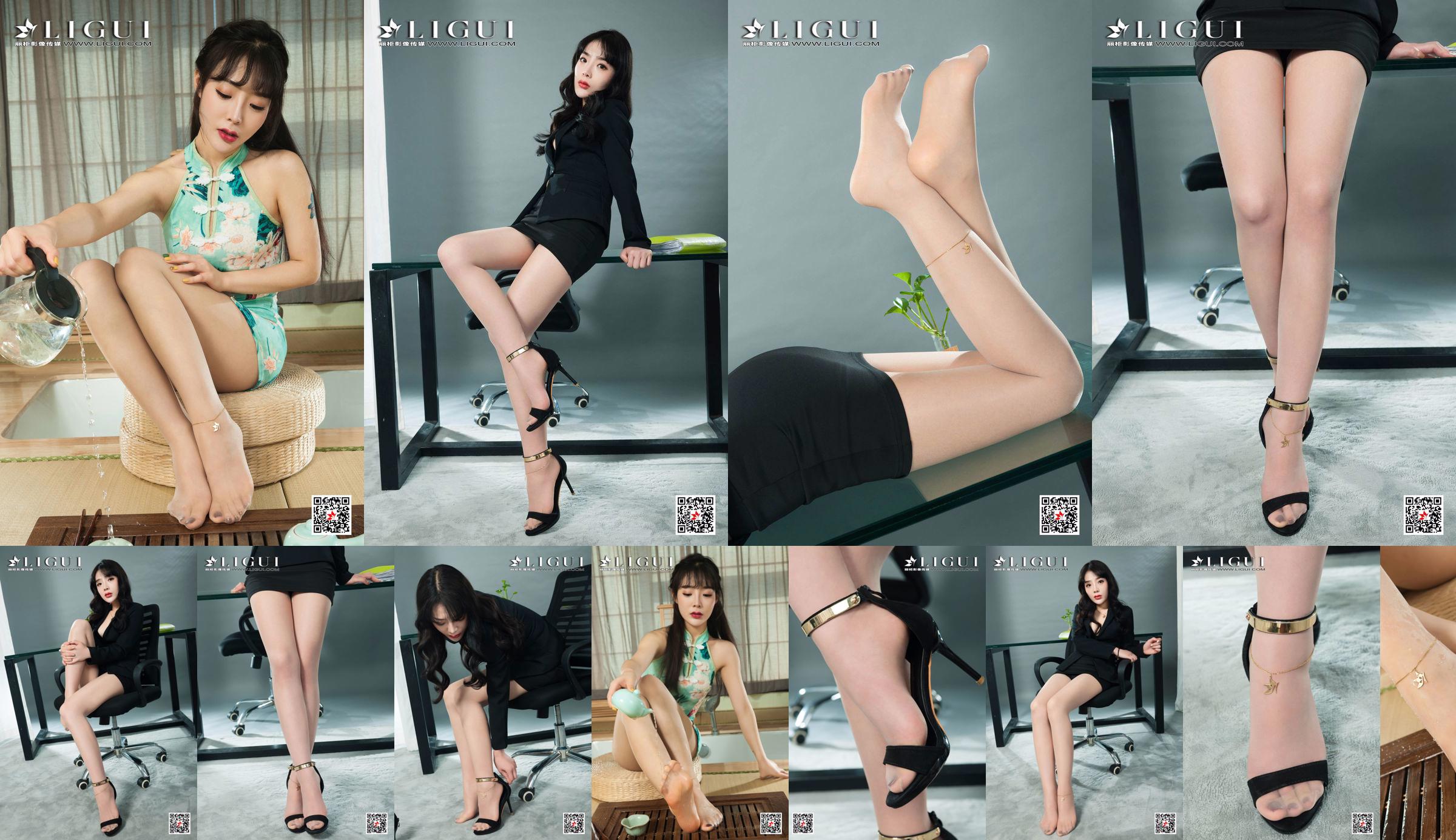 Модель ноги Чжао Жуй "Девушка с длинными ногами и на высоких каблуках" [丽 柜 LiGui] Интернет-красотка No.8d6f83 Страница 1