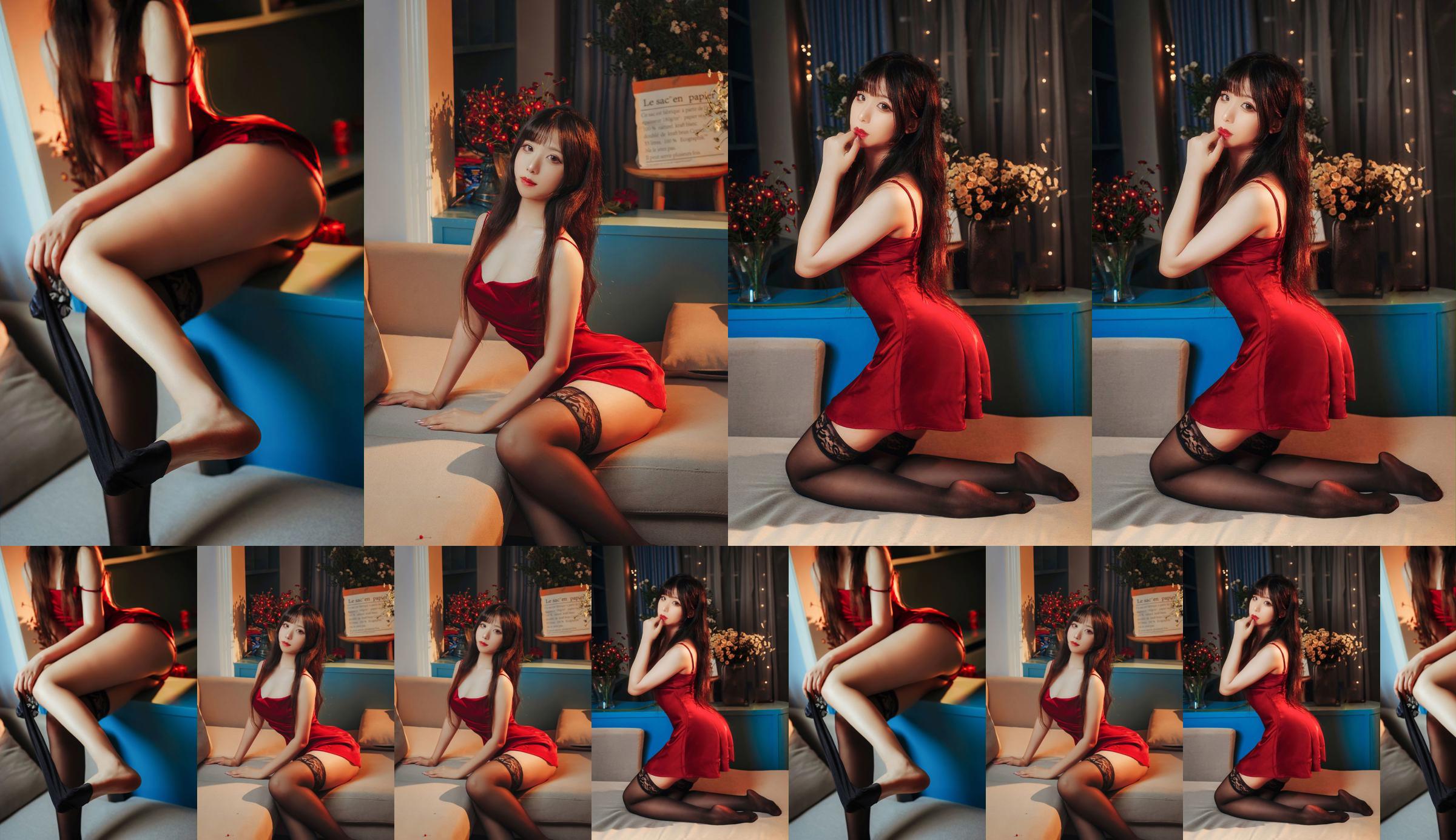 [COS phúc lợi] Xiong Yaya - Váy ngủ màu đỏ No.ca057c Trang 1