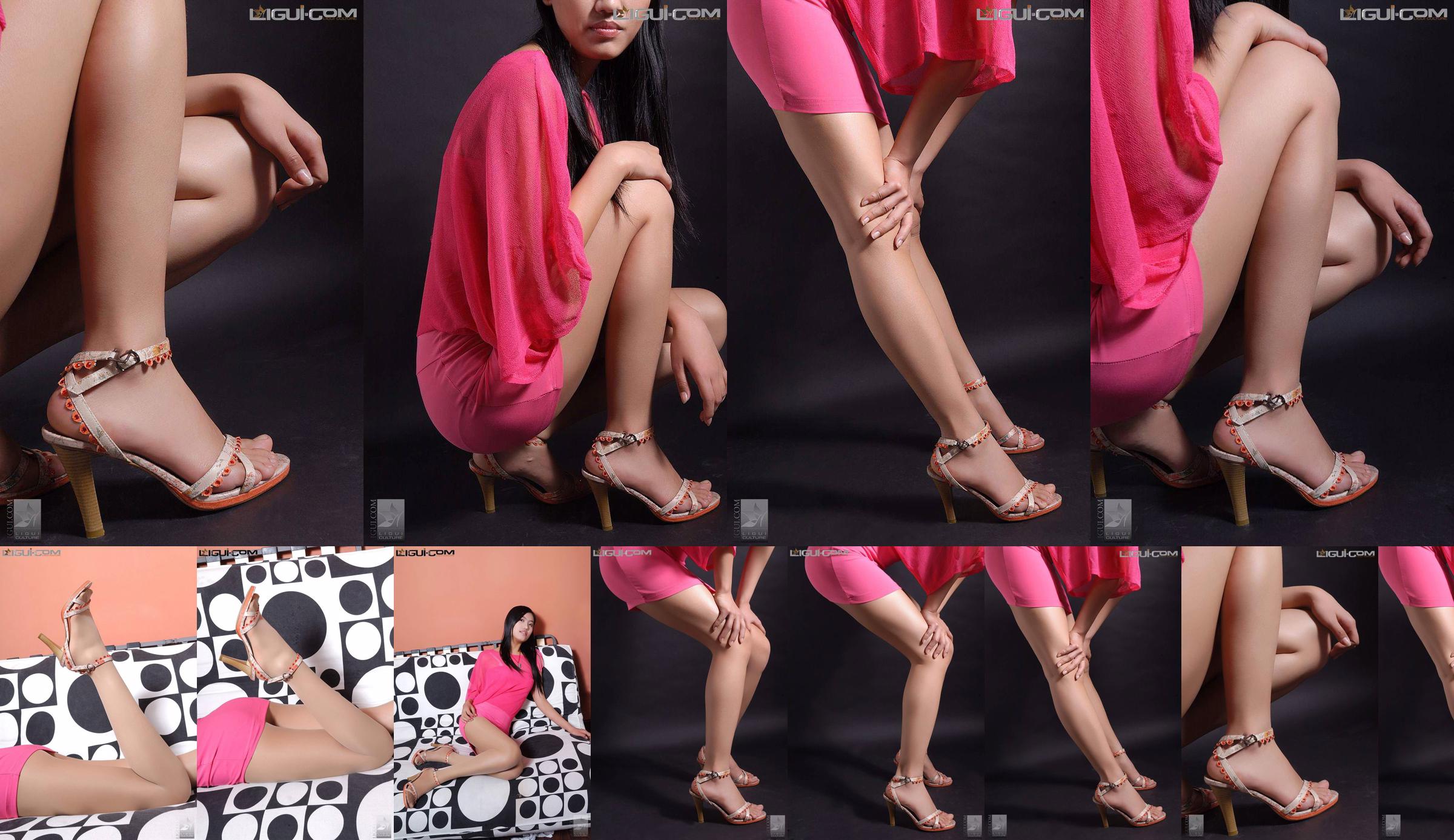 Modelo Jiang Na "Blanco y negro con geometría" [丽 柜 LiGui] Foto de pie de seda No.fcaba6 Página 1