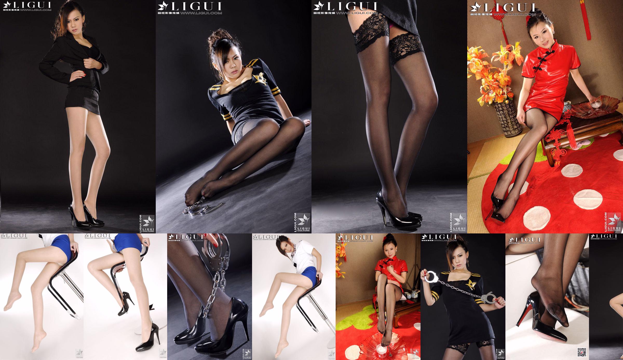 Model Sophie "Black Silk Policewoman" [Li Gui Mei Shu LiGui] Beautiful legs and jade feet photo picture No.27e60b Page 1