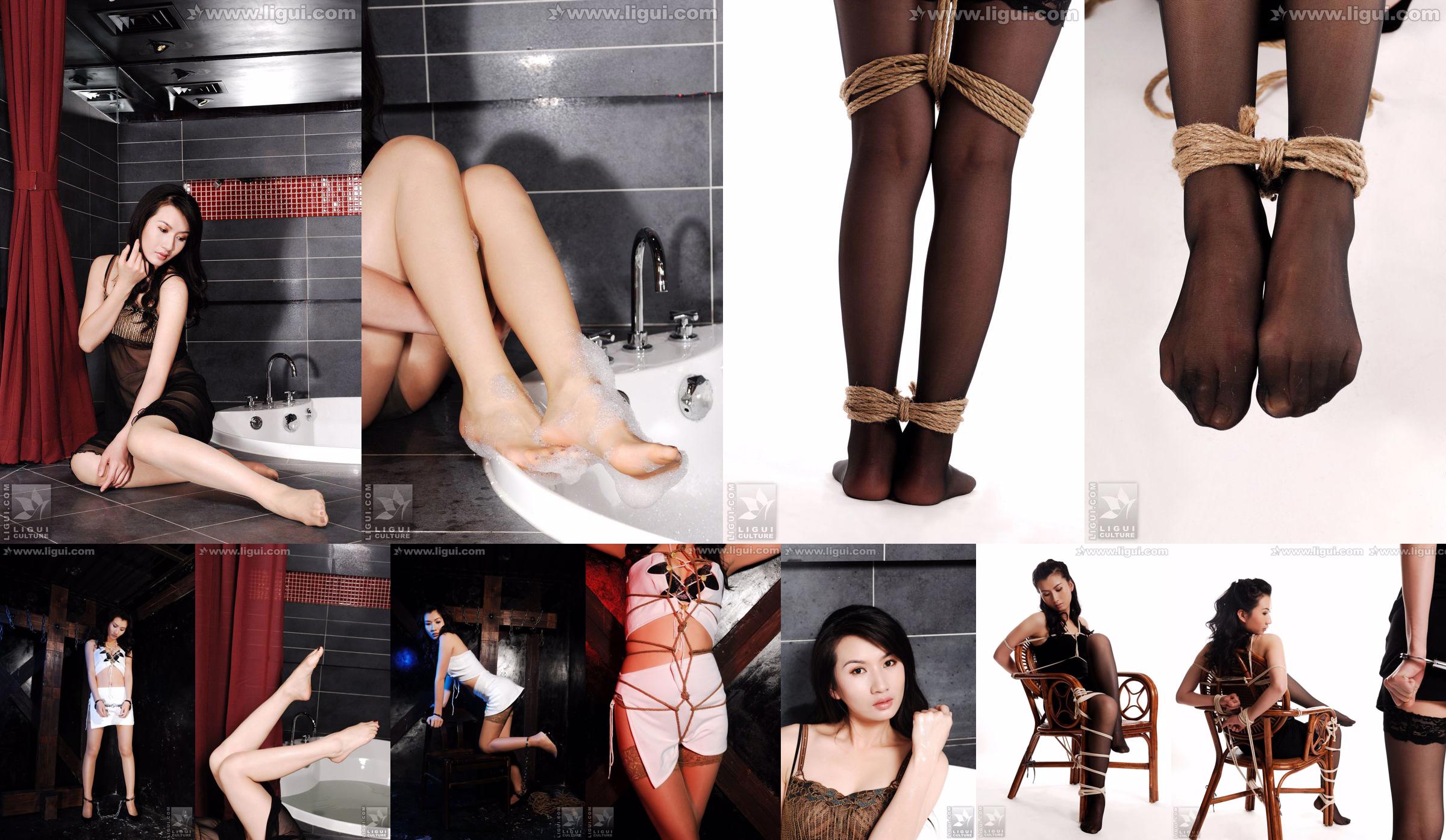 Model Yuli "Vrouwelijke Ondergrondse Partij Gevangenis Gevangenis" [Mitsuka 丽 柜 LiGui] Zijden Voet Foto Foto No.8d3309 Pagina 3