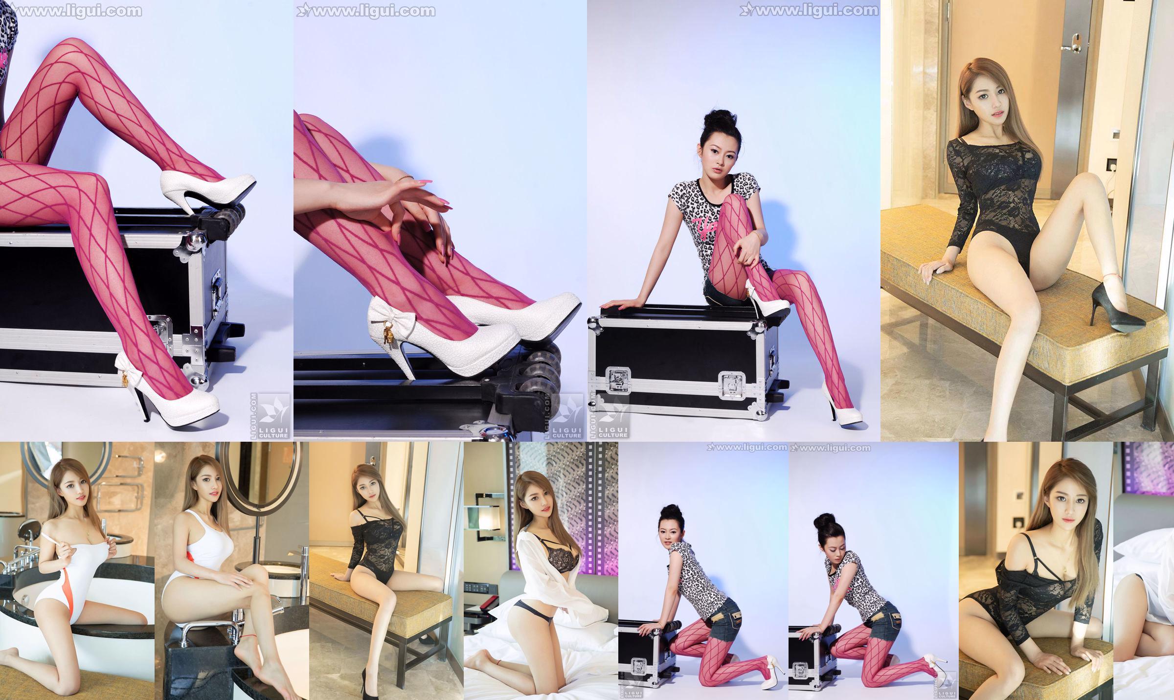 Model Chen Jiajia "Kleurrijke zijden kousen en interpretatie van hoge hakken" [丽 柜 LiGui] Silk Foot Photo No.3ca6bf Pagina 1