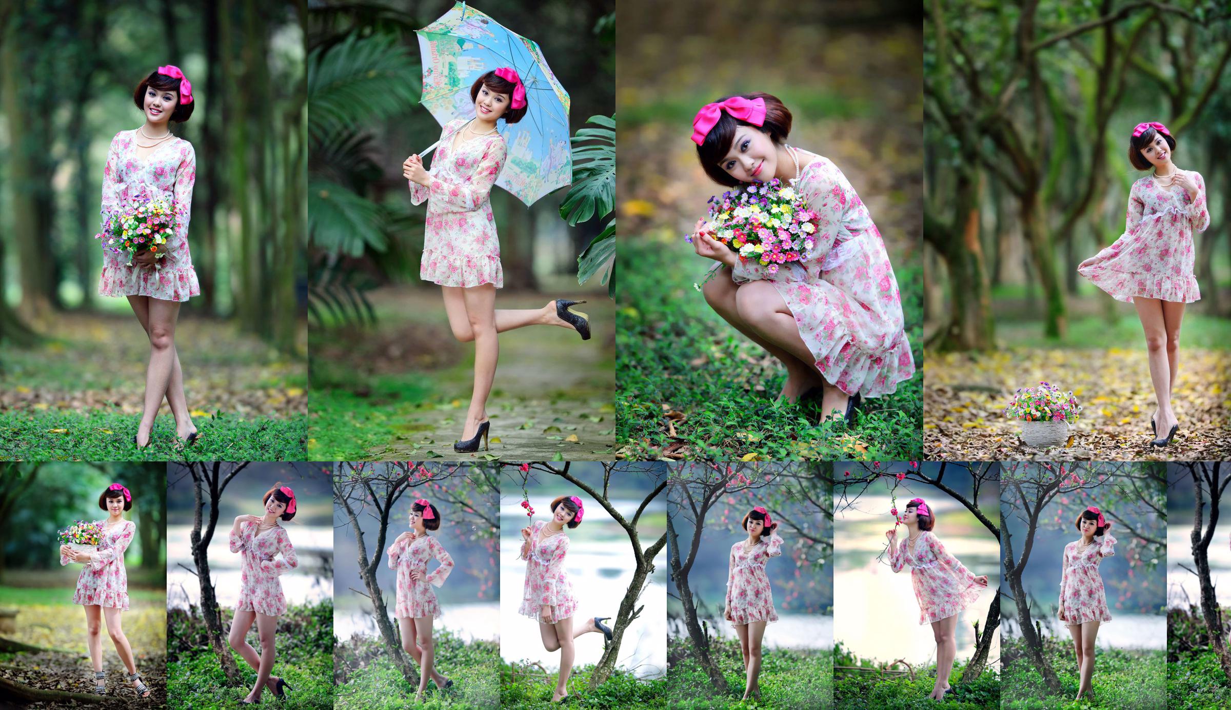 Gadis Taiwan Yin Zhi "Pemotretan Luar dari Gaun Berwarna Indah" No.8479a5 Halaman 1