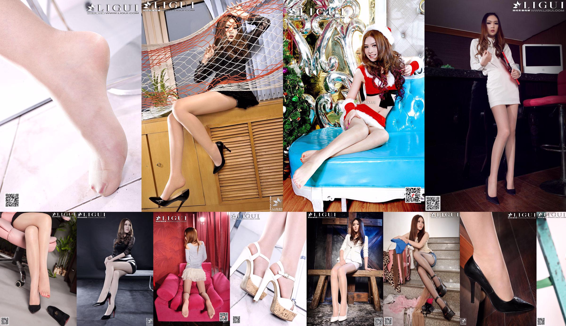 [丽 柜 LiGui] Modello Yoona "Piedi con i tacchi alti sul divano" Belle gambe e foto di piedi di giada foto No.87430c Pagina 1