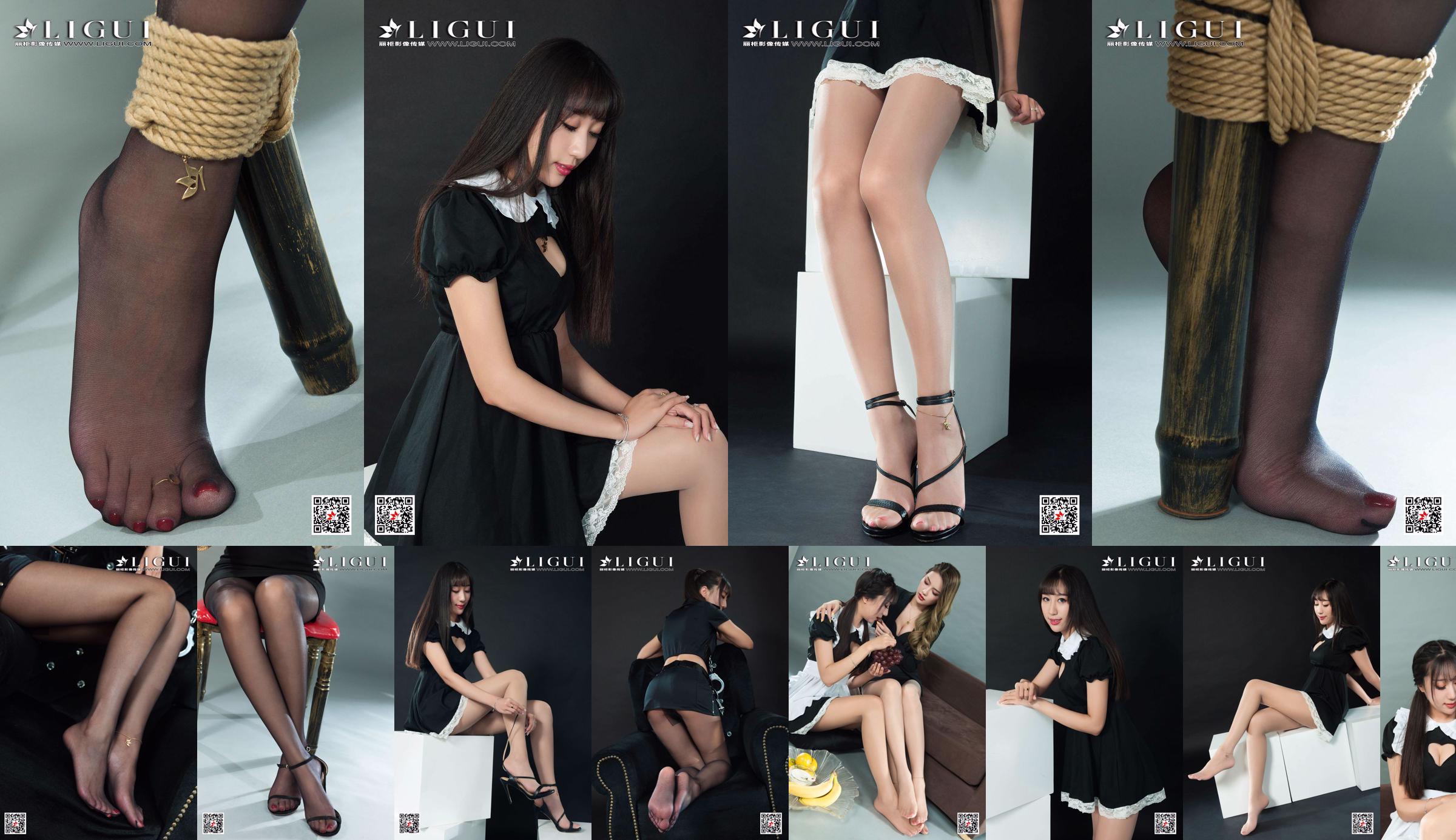 Model Xuan Xuan „Policjantka z czarnego drutu w kajdanach” [丽 柜 Ligui] Cyber ​​Beauty No.04ad4a Strona 1