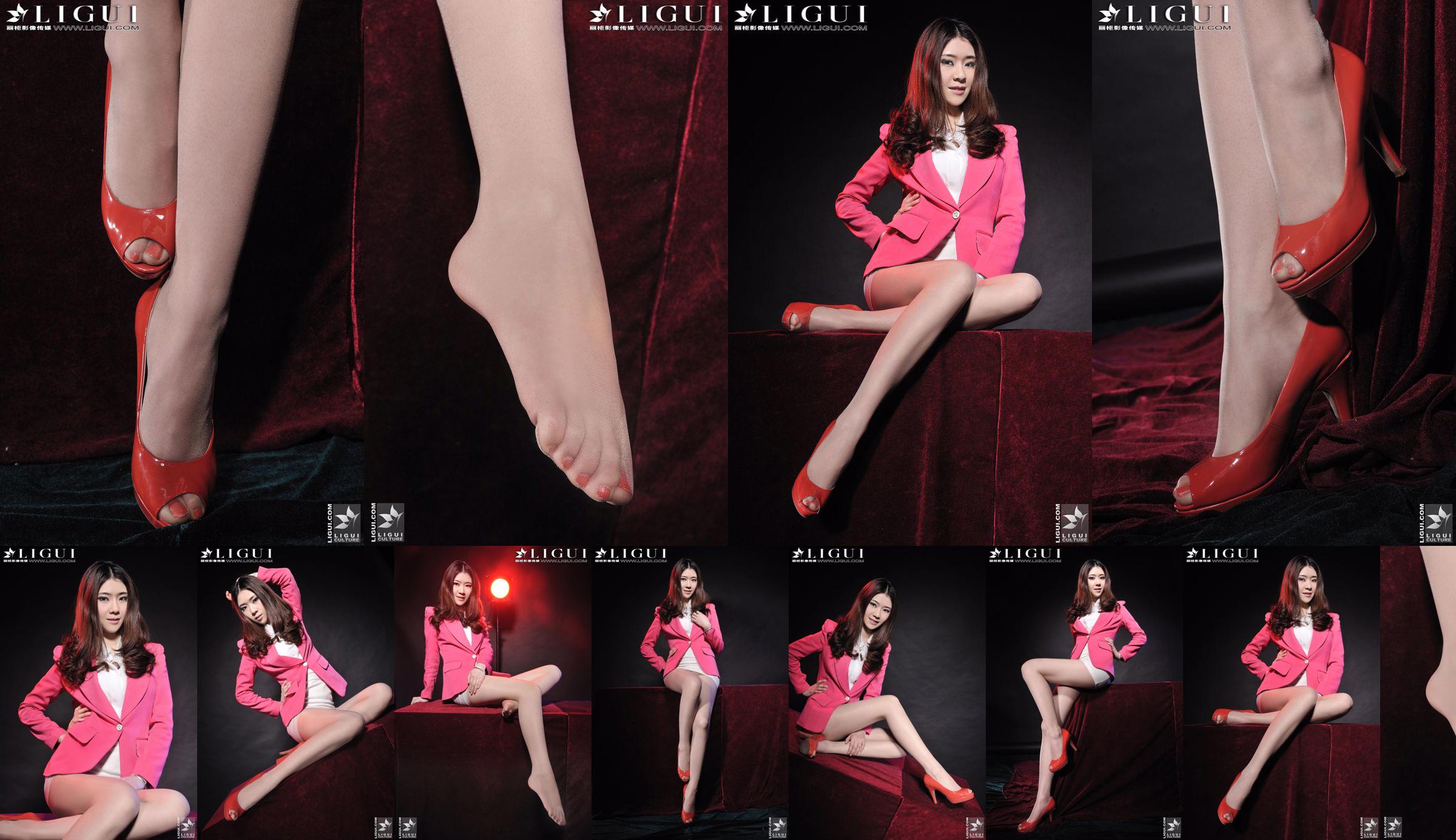 Model Chenchen "Rotes hochhackiges Mädchen" [丽 柜 LiGui] Wunderschönes Foto mit Beinen und Jadefüßen No.b134c6 Seite 1