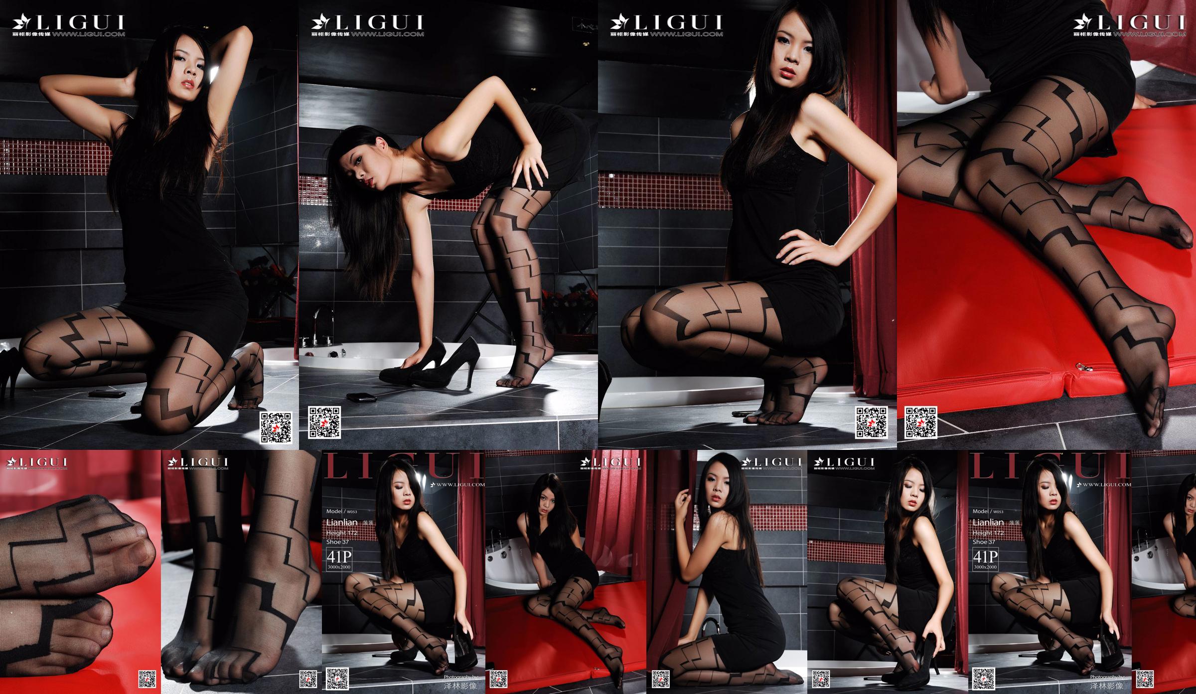 Người mẫu Lotus "Chân và bàn chân bằng lụa đen" [Ligui Ligui] No.9370ab Trang 3