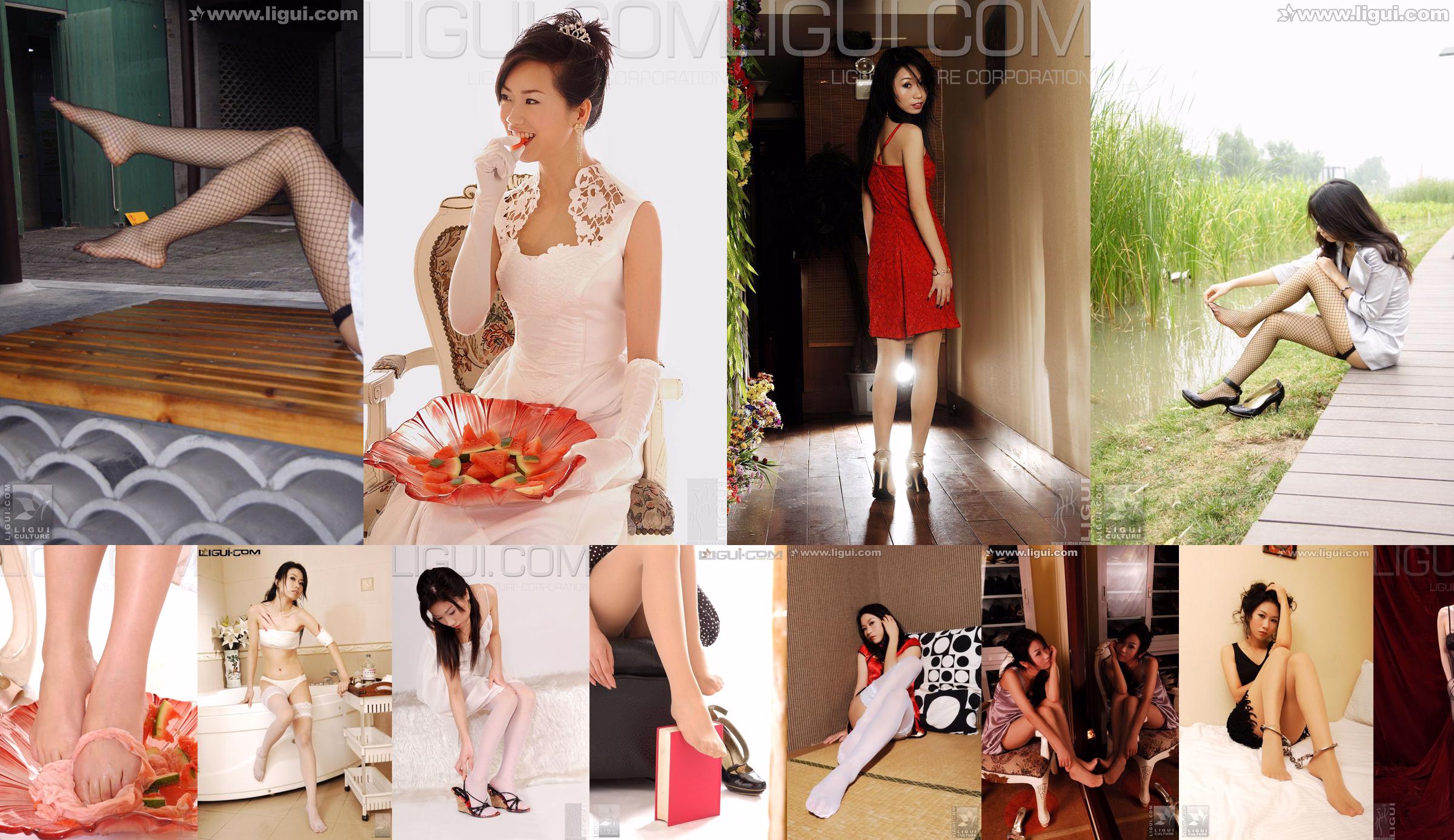 [丽 柜 LiGui] Người mẫu Cheng Hailun Pyjamas + White Silk Foot Photo No.c65c0e Trang 1
