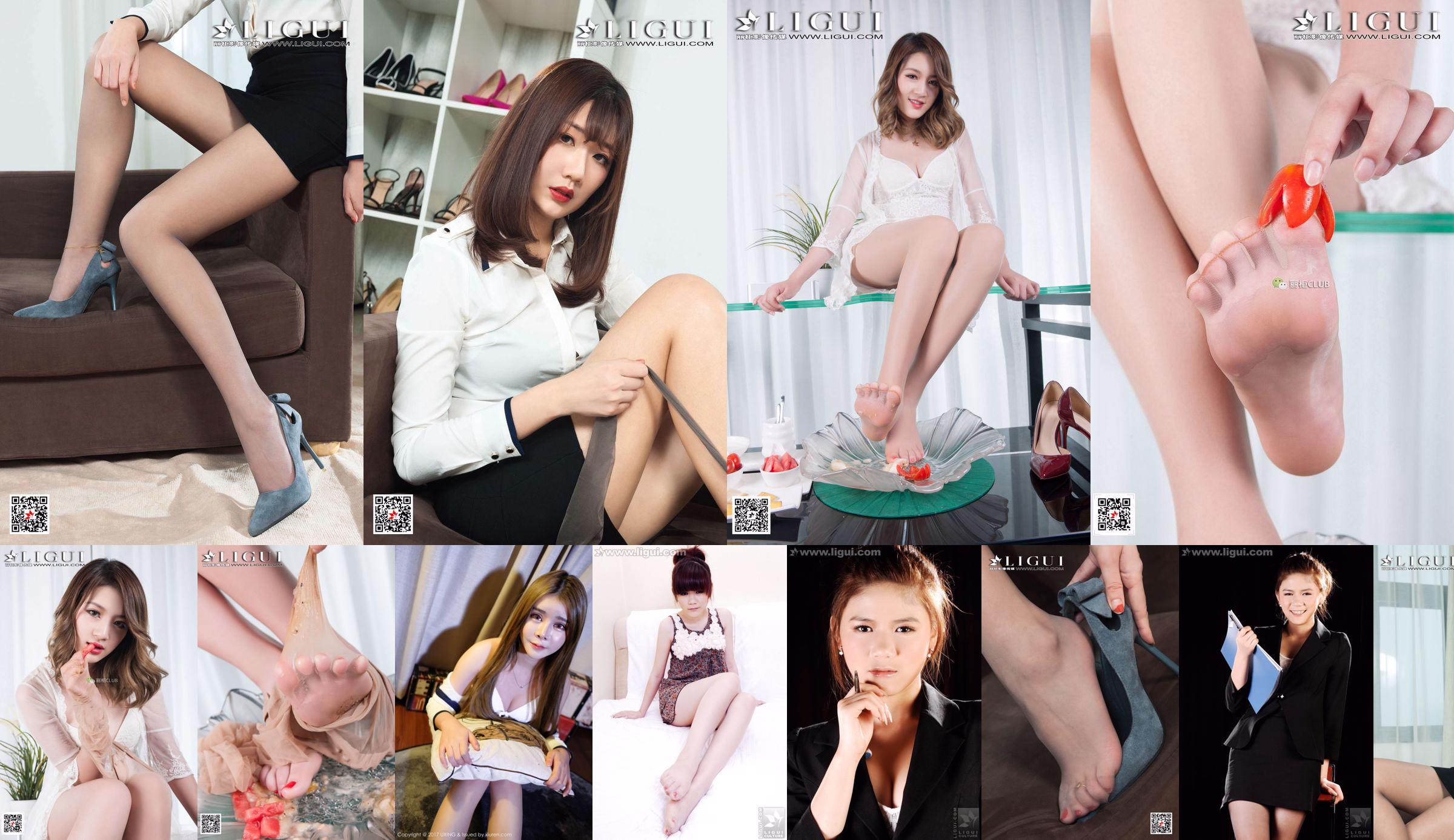 Model Doudou "The Temptation of Black Silk in Aesthetic Feeling" [丽柜LiGui] Photo of beautiful legs and feet No.82e90d Page 1