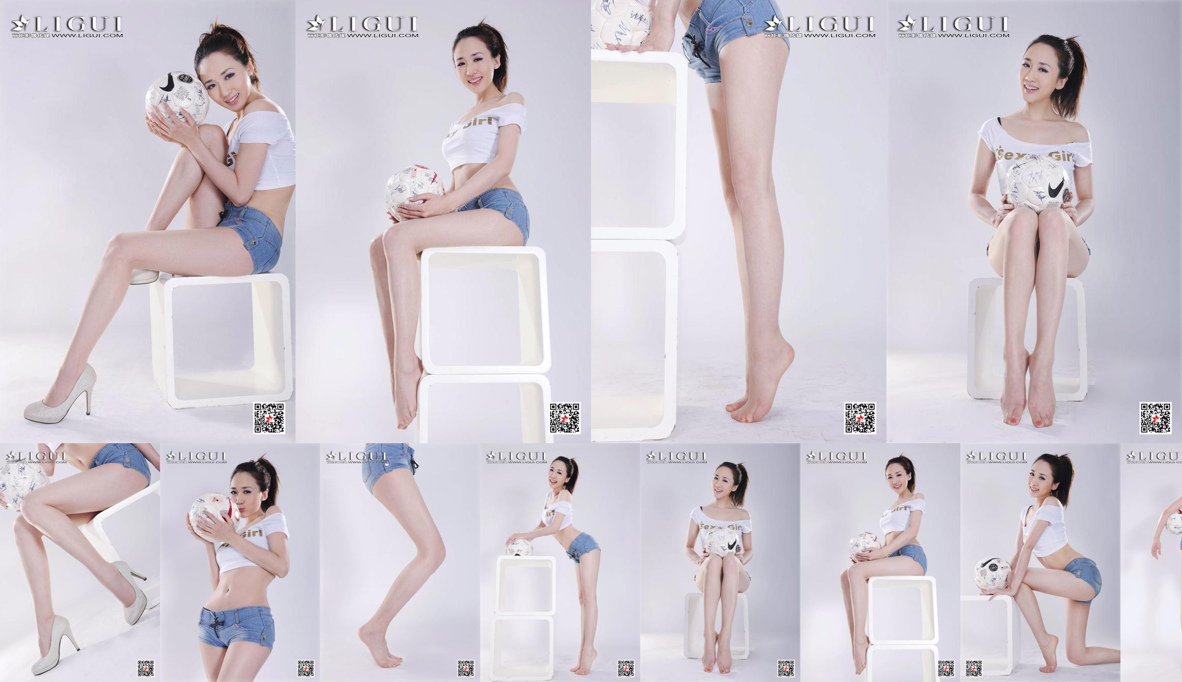 Model Qiu Chen "Super Short Hot Pants Football Girl" [LIGUI] No.4cbf28 Page 4