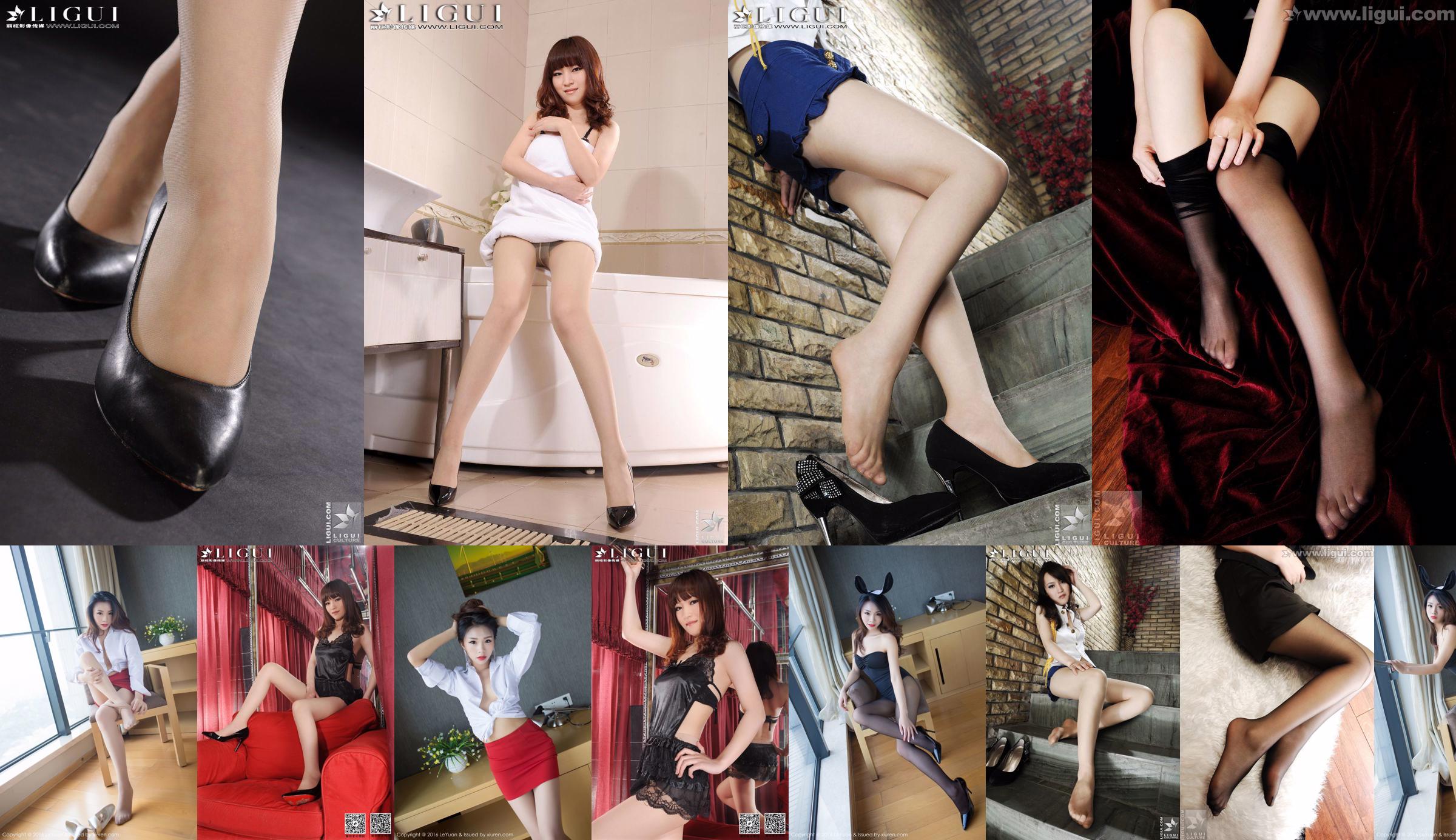 Model Tina "Lace Dudou + Meat Stockings Feet" Complete Works [丽 柜 贵 足 LiGui] Mooie benen en jade voeten fotoafbeeldingen No.373ae1 Pagina 4