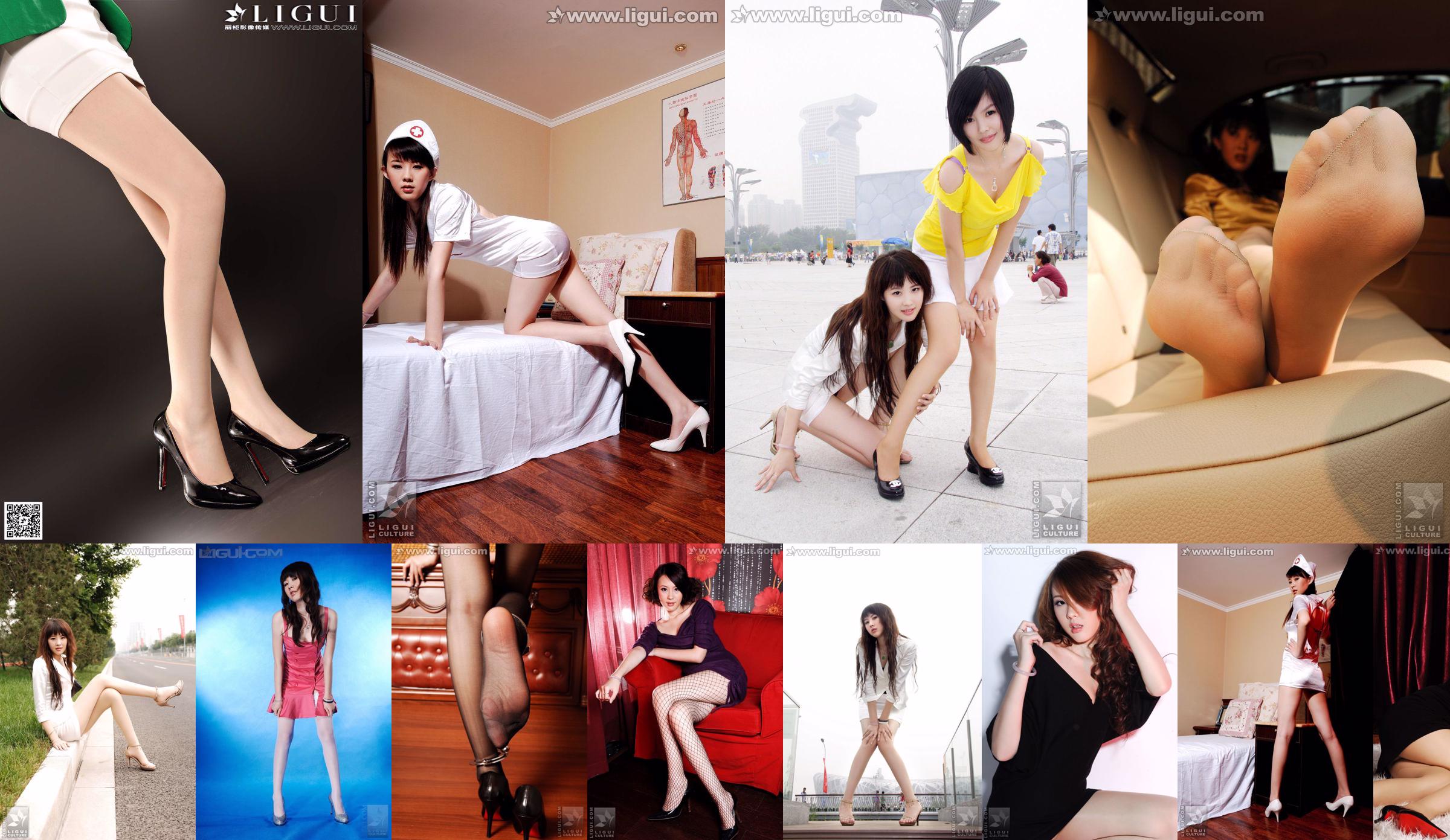 [丽柜LiGui] Model Feifei "Green Professional Wear, Beauty, Silk Feet" Beautiful Legs and Jade Foot Photo Picture No.ca06f1 Page 9