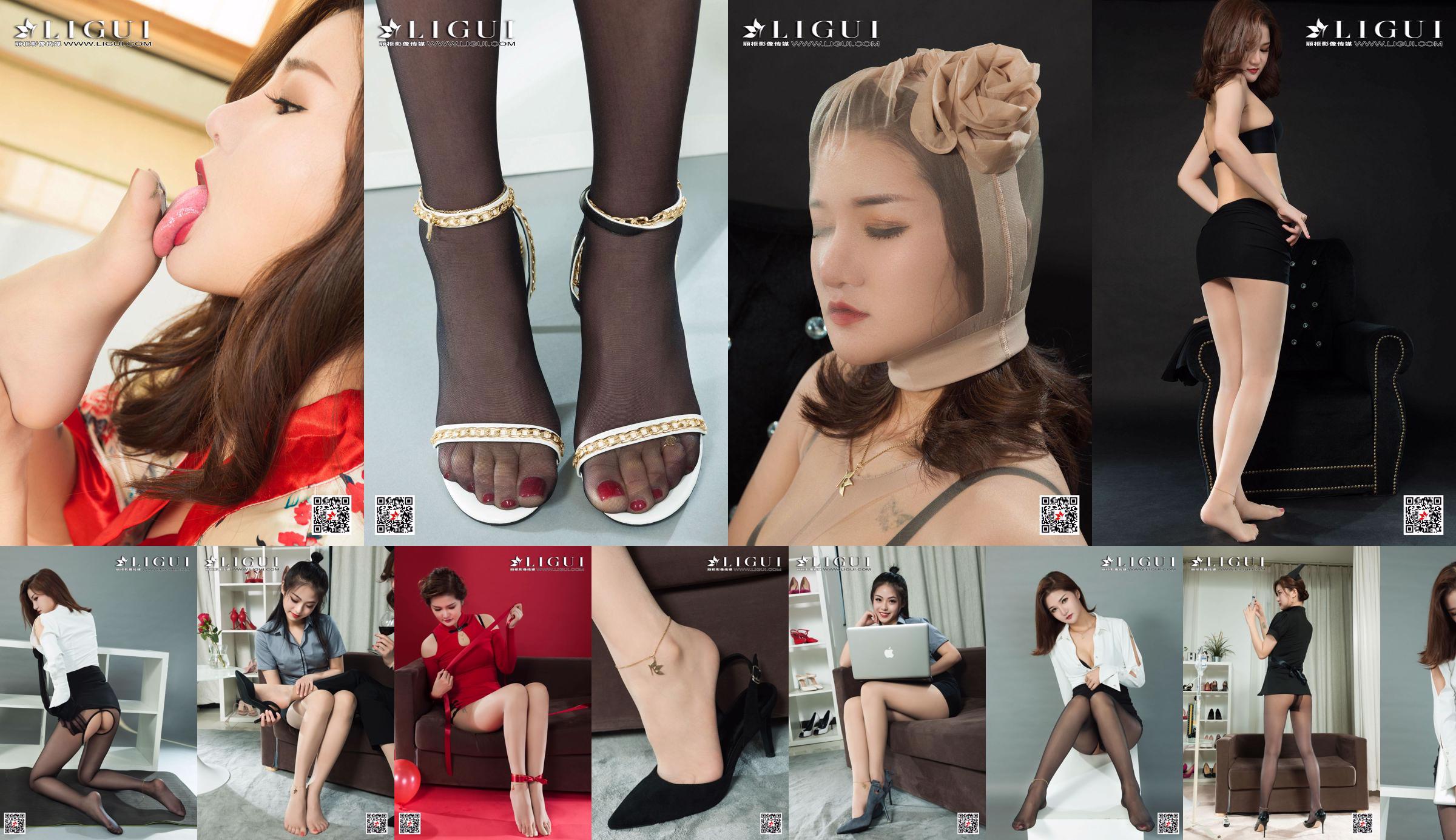 Model Wen Rui & Pan Pan „Silk Foot Love” [丽 柜 Ligui] No.4e309b Strona 1