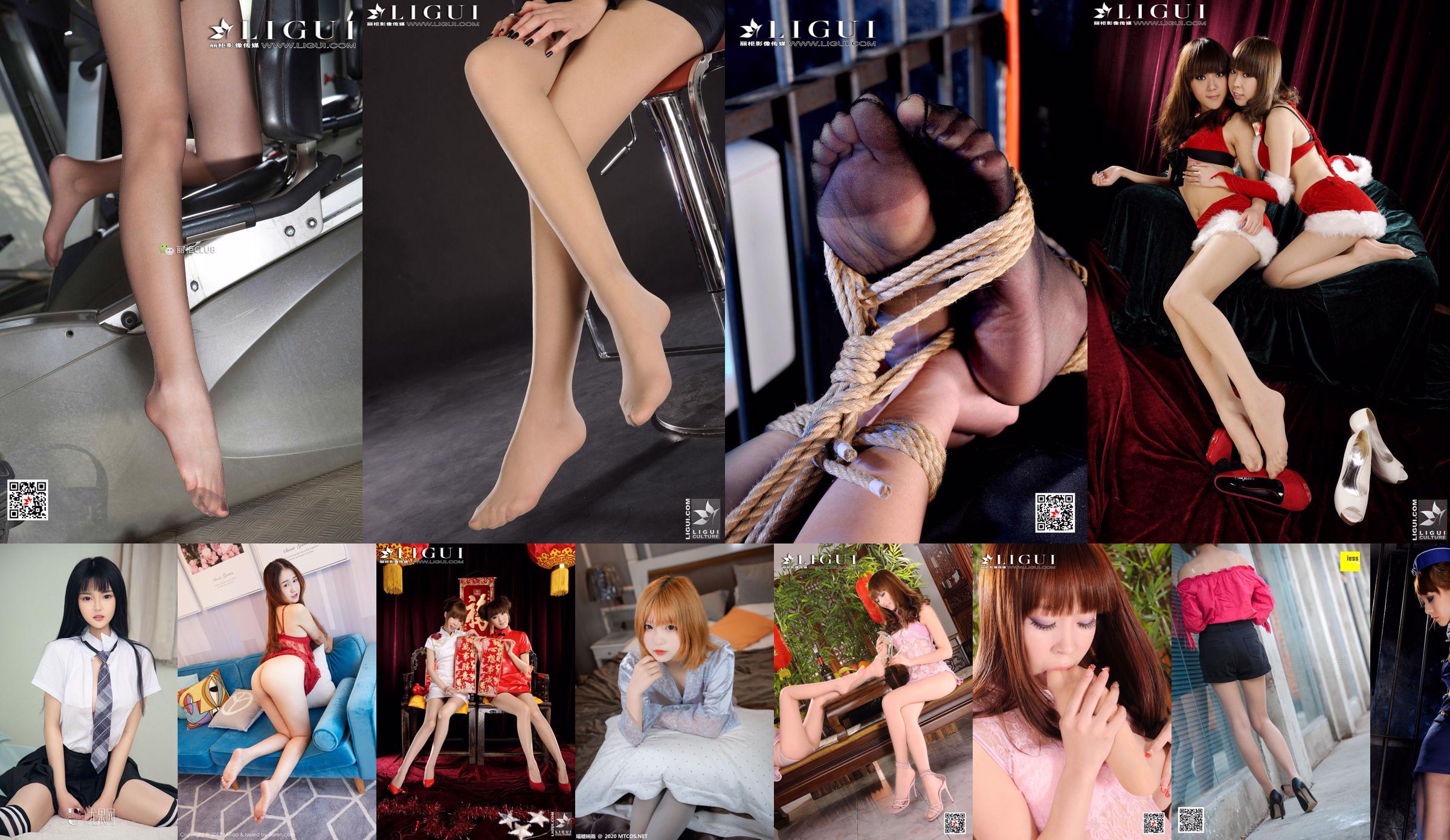 [丽柜美束LiGui] Model Momoko "Stewardess Bundled with Rope Art Silky Foot" Top and Bottom Collection Beautiful Legs and Jade Foot No.3e280b Page 4