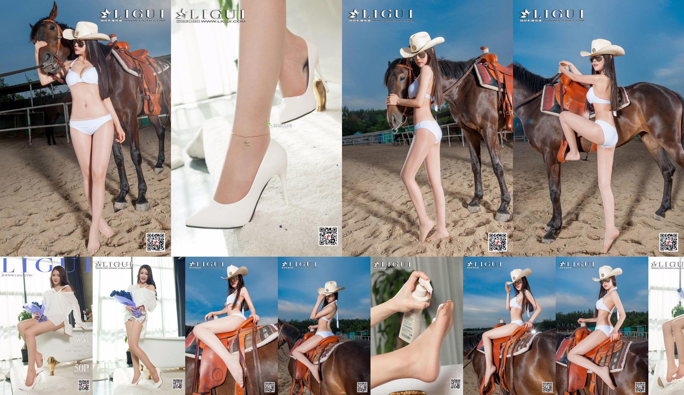 Модель ноги Йоки "Девушка в бикини" [丽 柜 Ligui] Интернет-красотка No.ff10b2 Страница 1